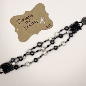 Swarovski Crystal & Magnesite Gemstone Bracelet